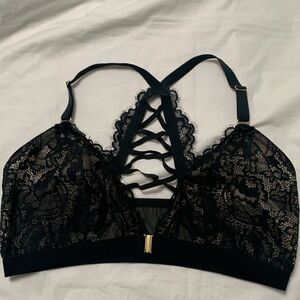 Unlined front closure lace bralette